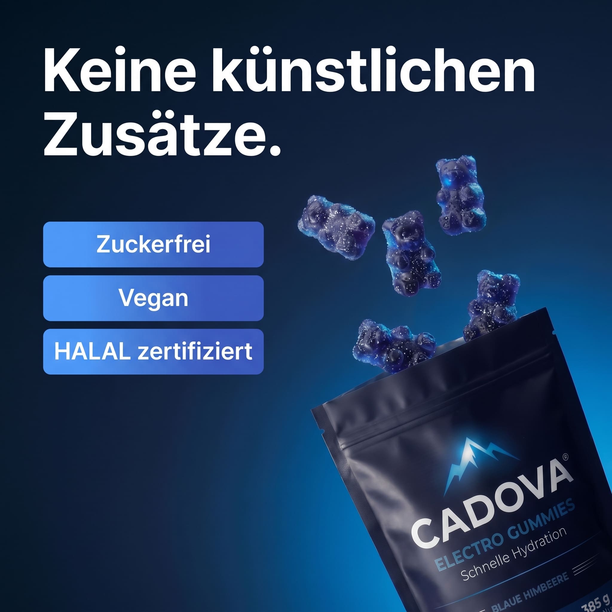 Cadova® Electro Gummies — Blaue Himbeere